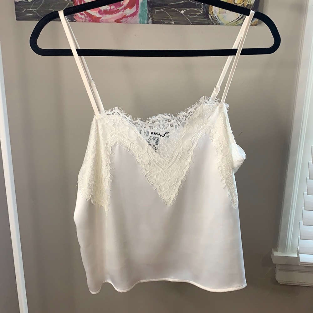 White lace tank